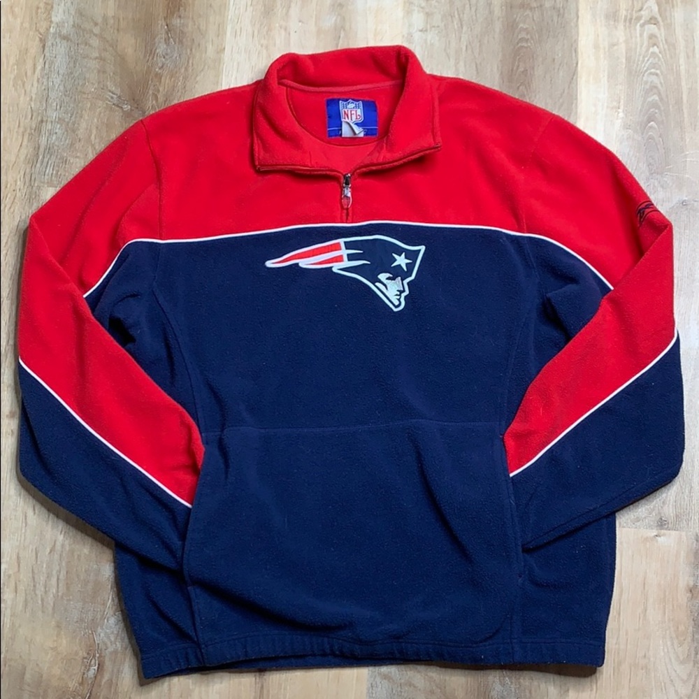 NFL X REEBOK PATRIOTS FLEECE 1/4 ZIP